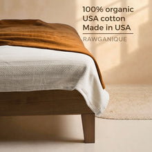 Load image into Gallery viewer, organic cotton chenille blanket made in usa