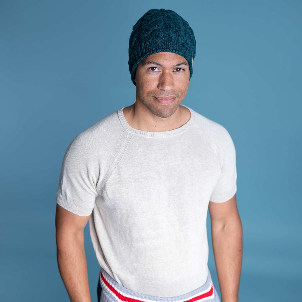Plastic-free organic merino beanie hat