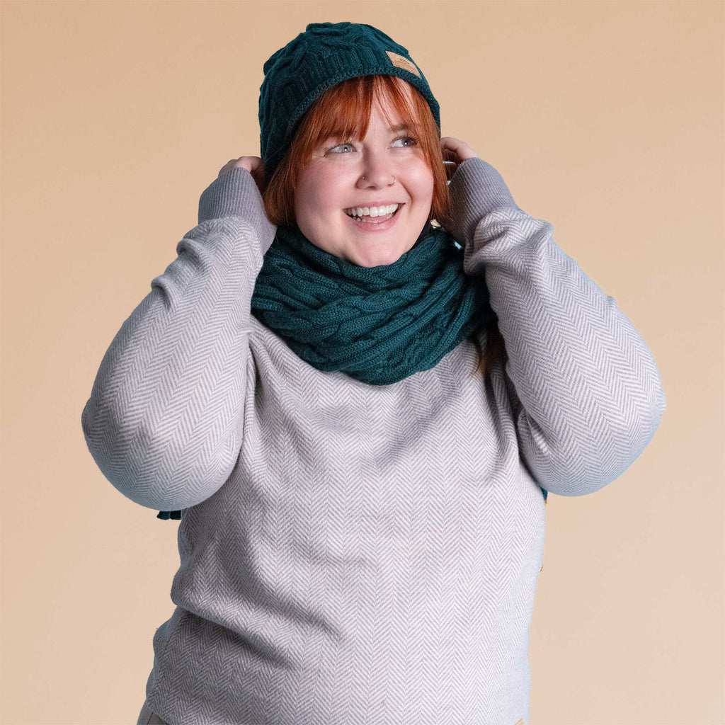 certified organic merino wool beanie hat