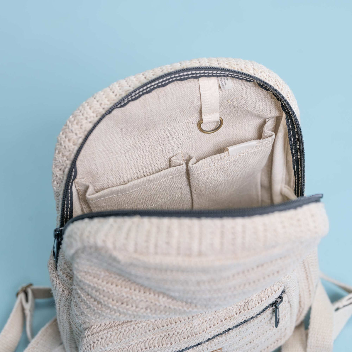 Handmade Vegan Organic Linen Mini Backpack – Rawganique