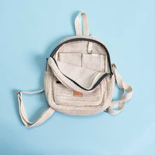 Load image into Gallery viewer, organic linen mini backpack