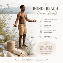 Load image into Gallery viewer, plastic-free 100% organic linen beach shorts