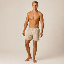 Load image into Gallery viewer, BONDI BEACH 100% Organic Linen Beach Lounge Swim Shorts (Lined) (OC Thread, Covered Organic Elastic, One Hidden Pocket - No Side Pockets, No Synthetics) (100% Biodegradable)