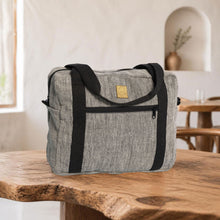 Load image into Gallery viewer, linen duffel bag plastic-free