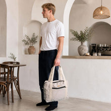 Load image into Gallery viewer, 100% organic linen duffel bag