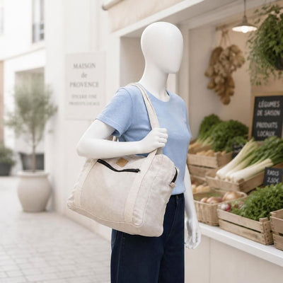 linen duffel bag
