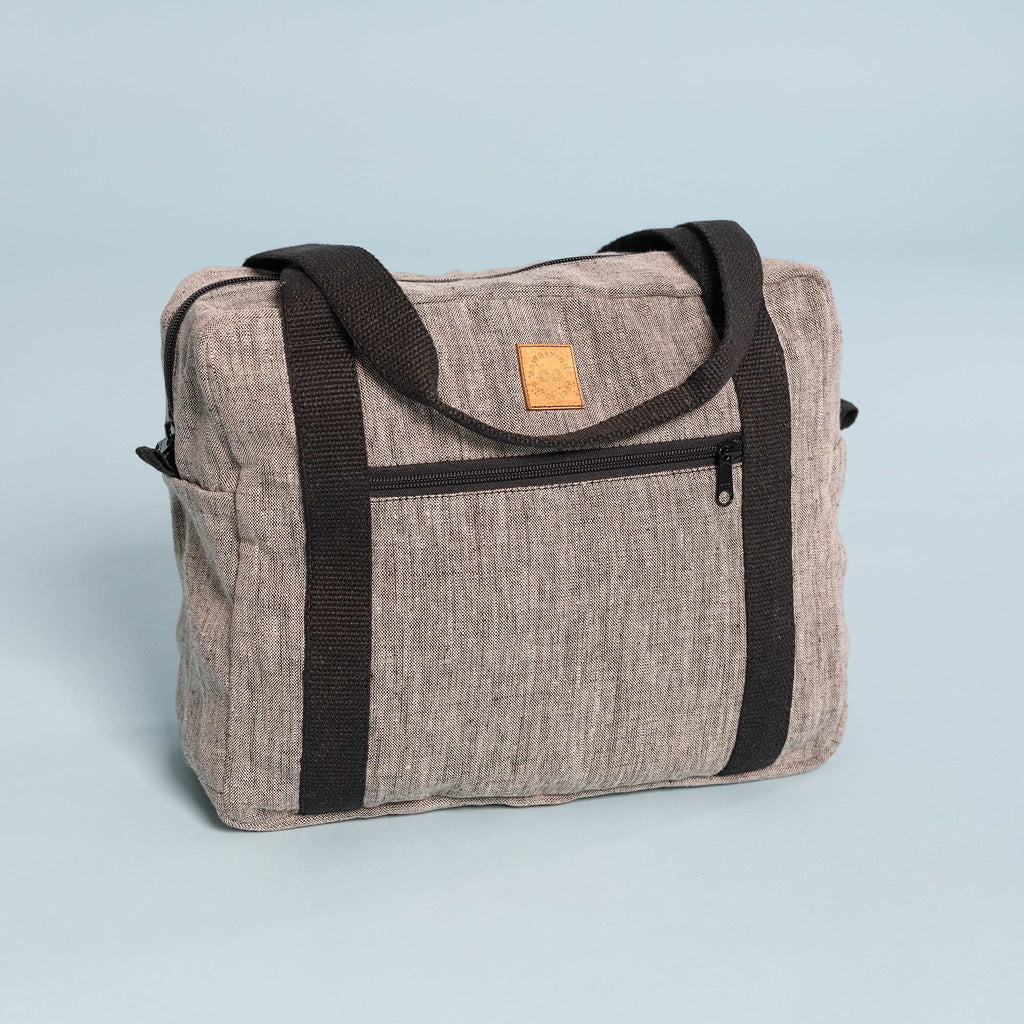 organic linen duffel bag plastic-free