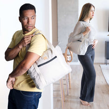 Load image into Gallery viewer, organic linen duffel bag