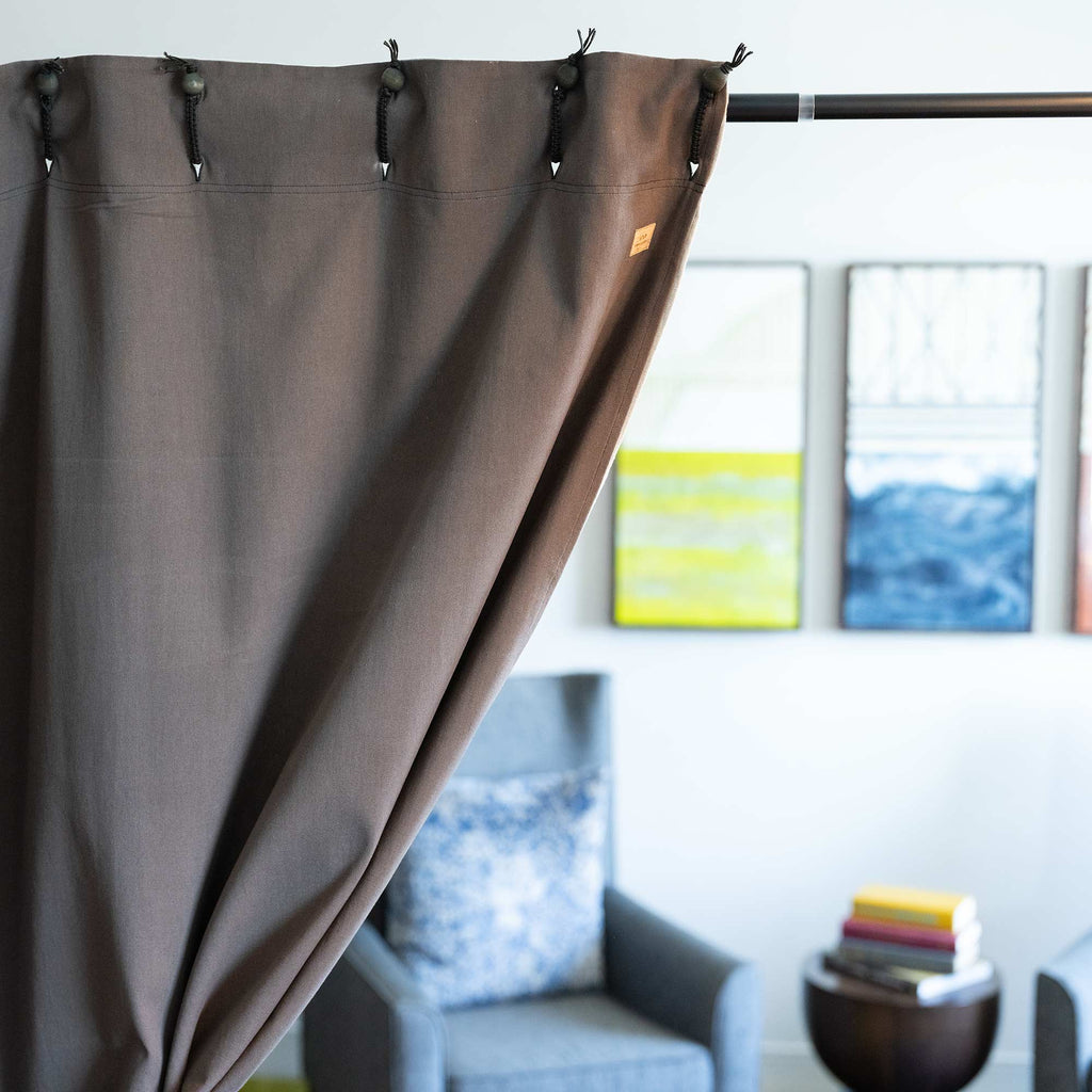 plastic-free 100% organic cotton blackout curtain