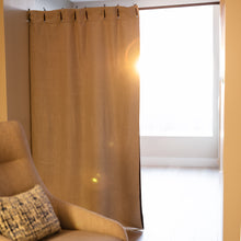 Load image into Gallery viewer, organic linen blackout curtain no PVC vinyl