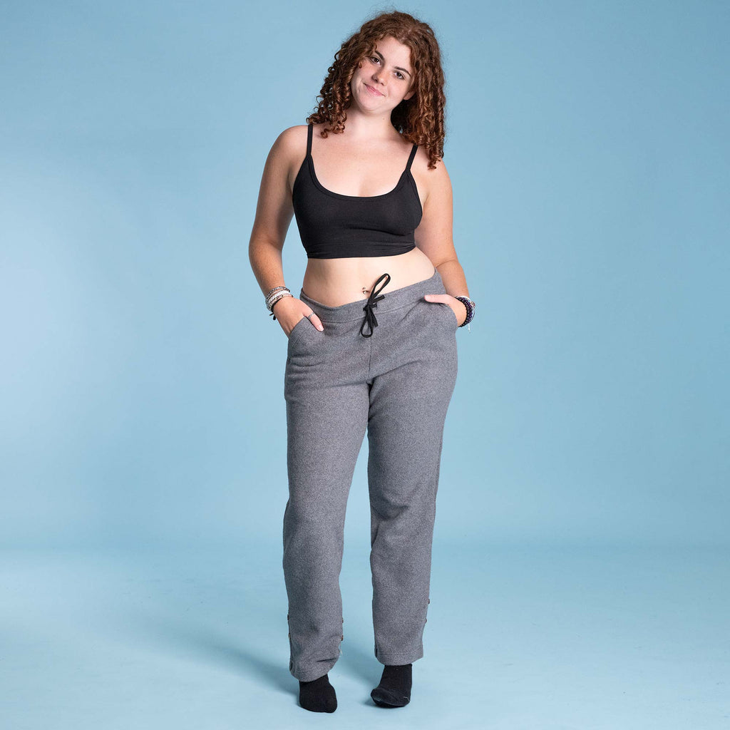 elastic-free organic cotton fleece sweat pants