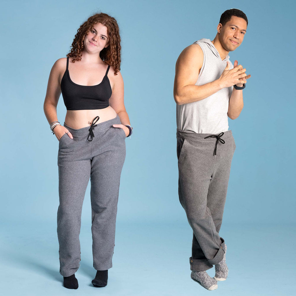 elastic-free 100% organic cotton fleece sweat pants