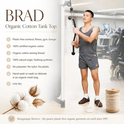 plastic-free 100% organic cotton tank top no polyester