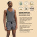 100% organic cotton workout shorts plastic-free