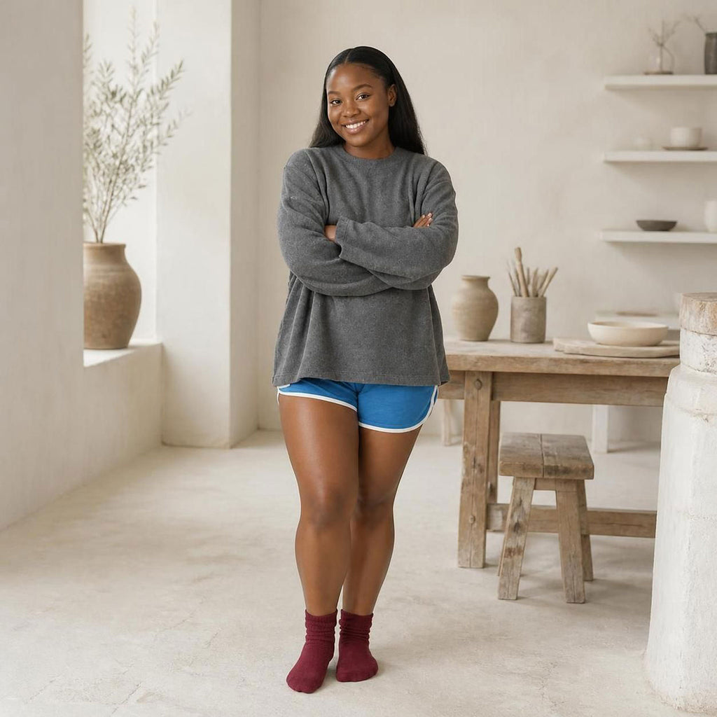 organic linen workout shorts