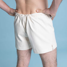 Load image into Gallery viewer, BUXTON Elastic-free 100% Organic Cotton Twill Drawstring Boxers (OC Thread, Nut Buttons, No Latex, No Plastic, No Polyester, No Nylon, No Synthetics) (99.95%-100% Biodegradable)