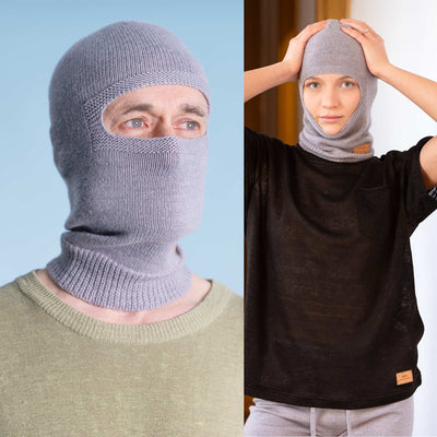 100% organic merino wool balaclava
