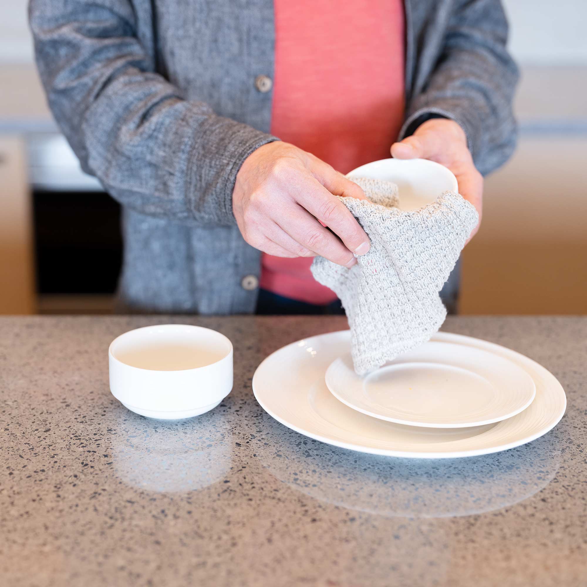 CARDING MILL 100% Organic Hemp Knit Wash Cloth - Dish Towel (No Plastic, No Polyester, No Synthetics) (100% Biodegradable)