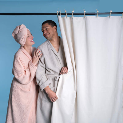 100% organic cotton shower curtain pvc-free