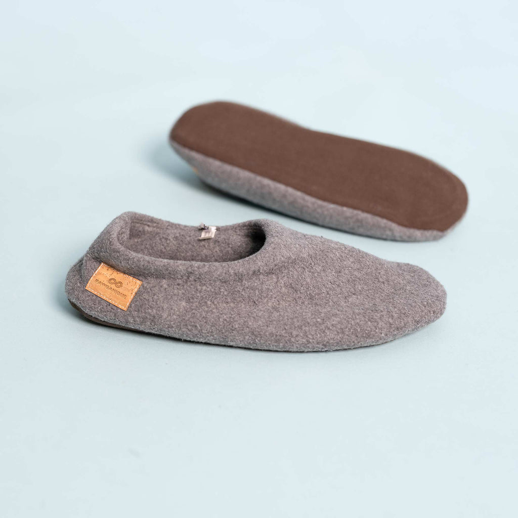 Organic cotton fleece slippers