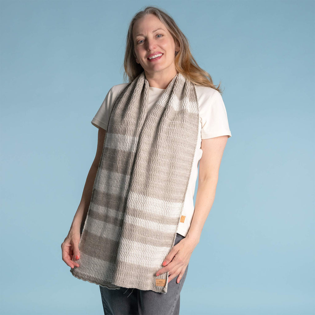 organic linen knit scarf