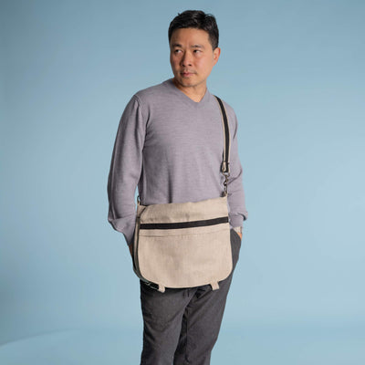 Hemp Courier Bag Natural
