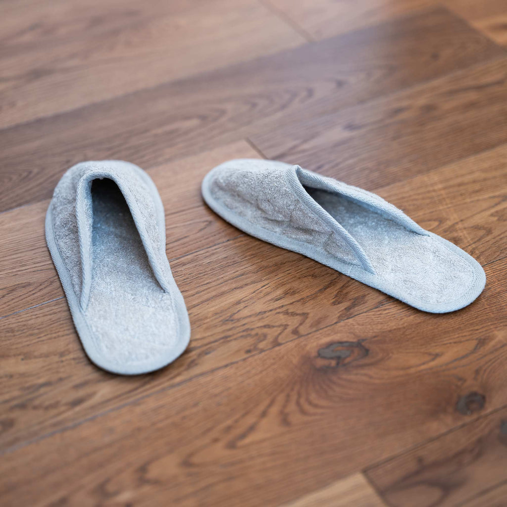 synthetics-free polyester-free linen house slippers