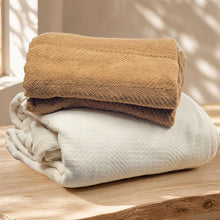 Load image into Gallery viewer, 100% certified organic cotton chenille blanket grown in usa made in usa