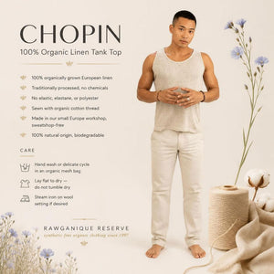 100% organic linen tank top synthetic-free