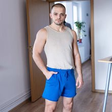 Load image into Gallery viewer, plastic-free 100% certified organic merino gym shorts