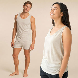 plastic-free 100% organic linen tank top