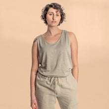 Load image into Gallery viewer, CHOPIN 100% Organic French Linen Tank Top (OC Thread, No Polyester, No Latex, No Nylon, No Synthetics) (100% Biodegradable)