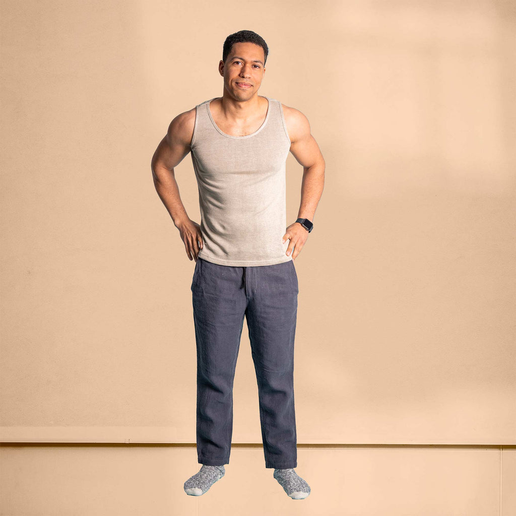 CHOPIN 100% Organic French Linen Tank Top (OC Thread, No Polyester, No Latex, No Nylon, No Synthetics) (100% Biodegradable)