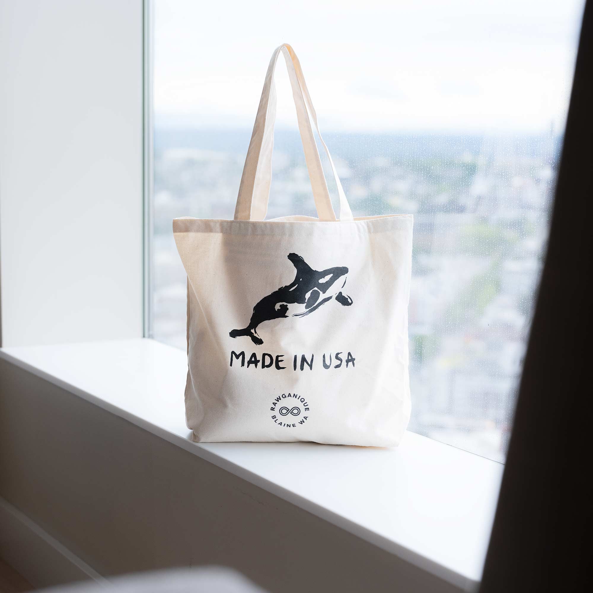 100% Organic Cotton Shopping Bag Made in USA – Rawganique