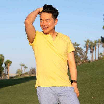 100% organic cotton henley pocket t-shirt