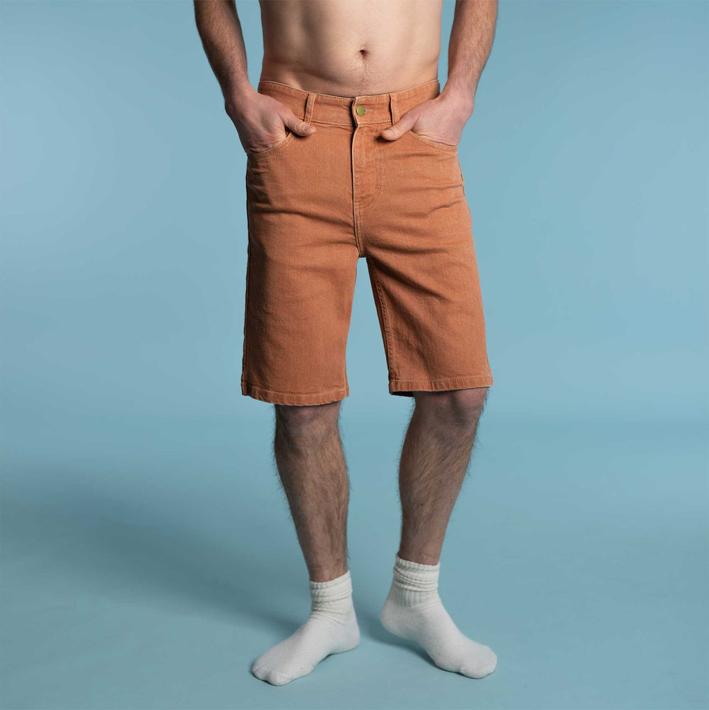 clay-dyed organic cotton shorts