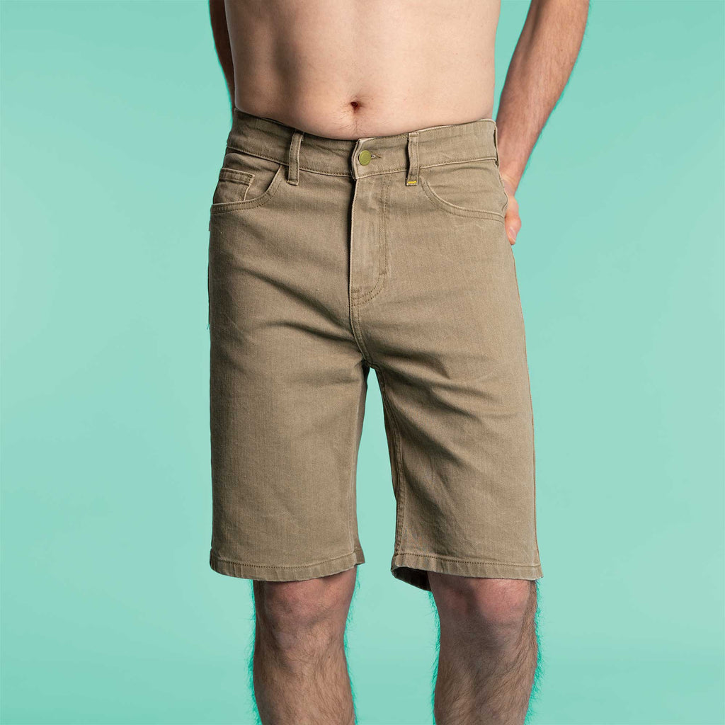 clay-dyed cotton shorts