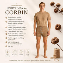 Load image into Gallery viewer, dye-free elastic-free 100% certified organic cotton boxer briefs plastic-free polyester-free