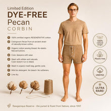 Load image into Gallery viewer, dye-free elastic-free 100% certified regenerative organic cotton boxer briefs underwear for men in colorgrown brown color plastic-free polyester-free