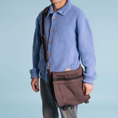 organic hemp courier book bag