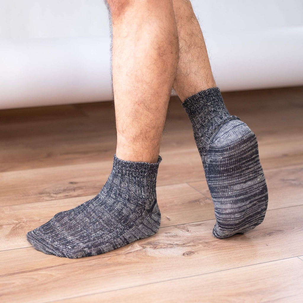 plastic-free organic linen socks