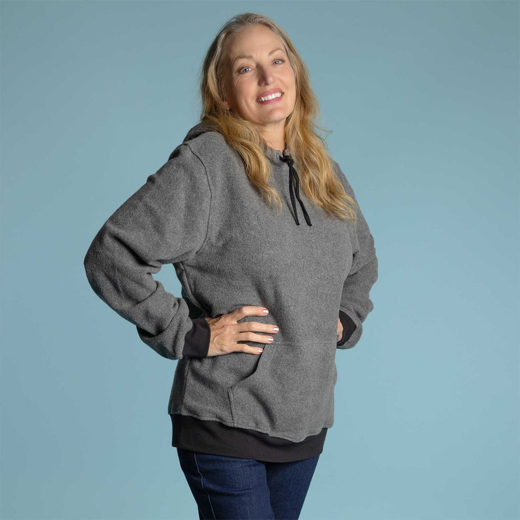 organic cotton fleece hoodie