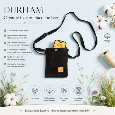 organic cotton sacoche iPhone device gadget shoulder bag plastic-free