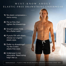 Load image into Gallery viewer, elastic-free organic underwear with drawstrings
