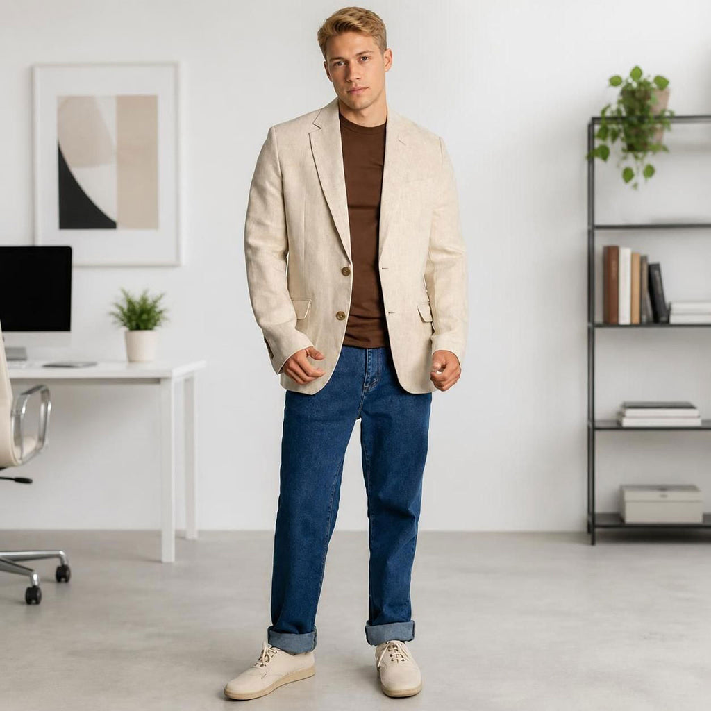plastic-free 100% organic hemp blazer jacket
