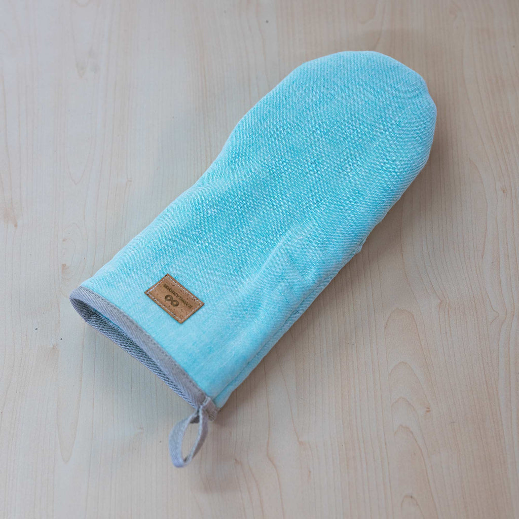 organic linen oven mitt