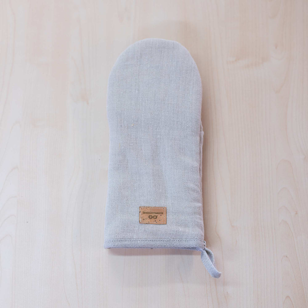 organic linen oven mitt