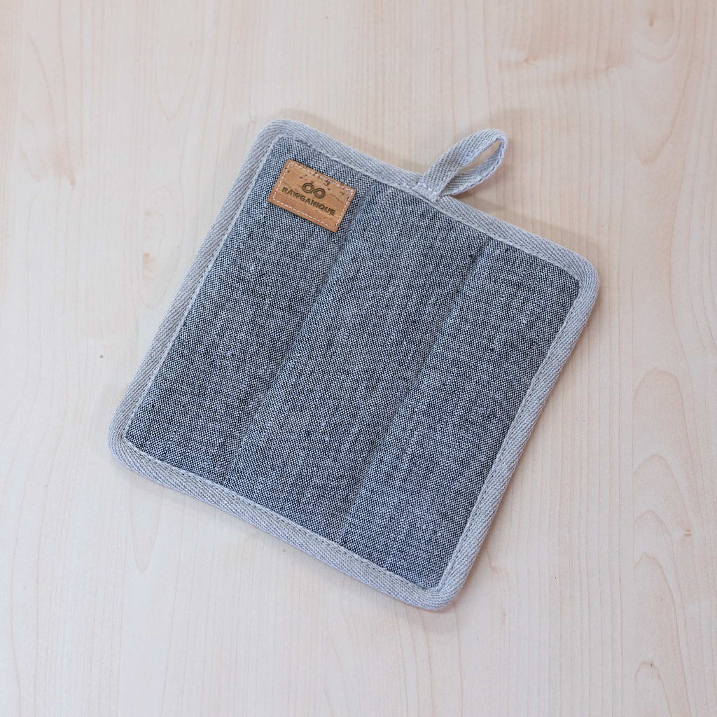 synthetics-free organic linen pot holder