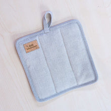 Load image into Gallery viewer, organic linen pot holder