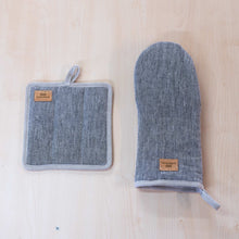 Load image into Gallery viewer, organic linen potholder oven mitt